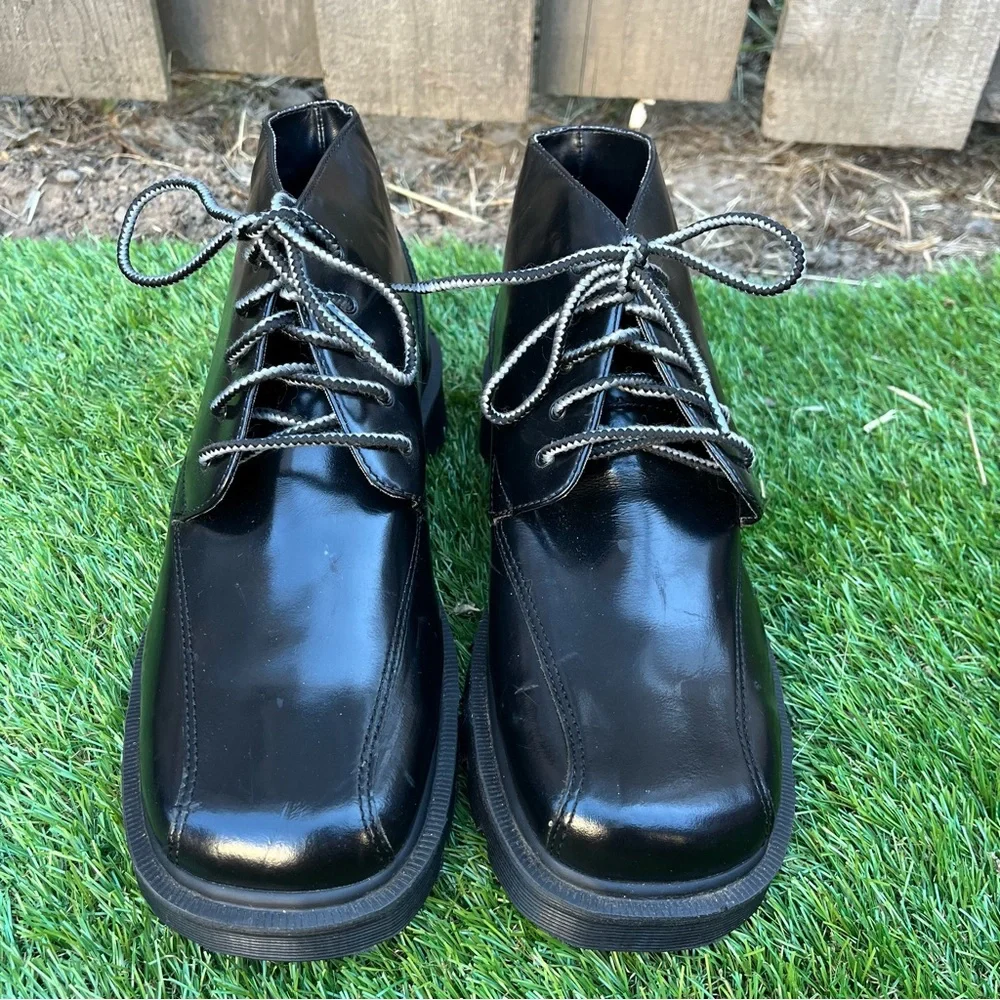 Dr. Martens Black Mono Leather Chukka Boots Made in England UK Size 9 MIE